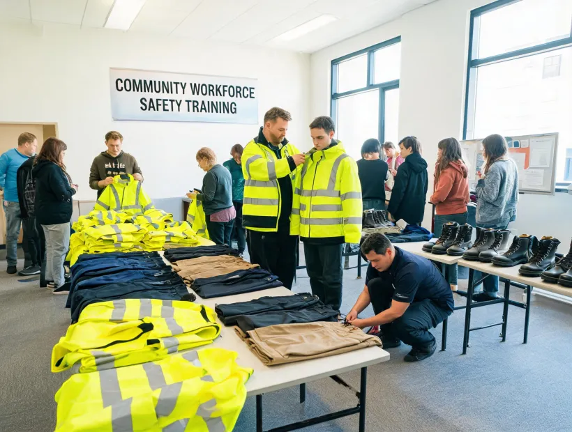 Workwear donation and fitting event