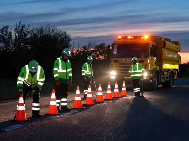 Road maintenance high visibility program