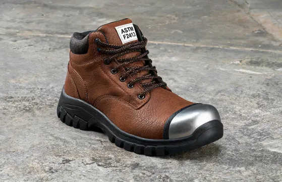 Safety boots on concrete
